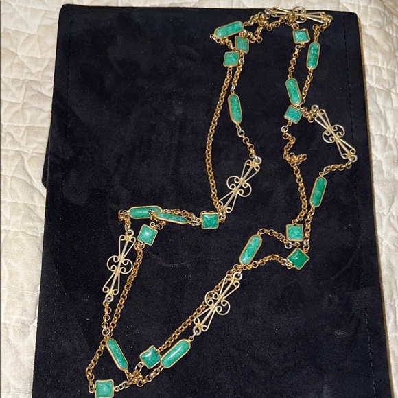 Jewelry - Antique Art Deco Peking glass necklace 24”